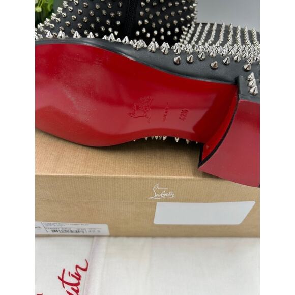Men\'s Christian Louboutin SPIKEASY studded leather ankle boots size 42.5 main image 4